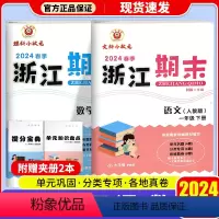 语文+数学[人教版] 一年级下 [正版]2024春浙江期末试卷小学一年级下册语文数学全套人教版期末真题总复习测试卷