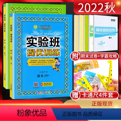 二年级上册语文数学江苏版 二年级上 [正版]江苏版2022秋 实验班提优训练二年级语文上册人教版+数学苏教版 小学2年级