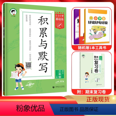 语文 三年级上 [正版]2023秋5.3小学基础练积累与默写三年级语文上册 人教通用版 53五三小学3年级上同步专项训练