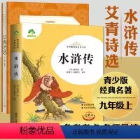 水浒传+艾青诗选 九年级上 [正版]水浒传艾青诗选 九上九年级上爱德教育青少版经典名著书库水浒传 完整版全译本 中学生名