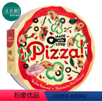 [正版]Made with Love: Pizza! 异形书:好吃的比萨饼 英文原版 儿童绘本 活动与玩具书 0-3岁