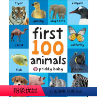 [正版]一百种动物(美版)First 100 Animals 英语早教启蒙 英语学习 动物图片 亲子英语 3~6岁 纸