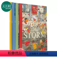 [正版]大开本 气候绘本4册 英文原版 Snow/Rain/Sun/Storm 儿童图画故事书 水彩画风 3-6岁 S
