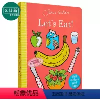 [正版]Jane Foster 一起来进餐 Lets Eat 幼儿启蒙推拉机关操作书 美育启蒙 低幼儿童绘本 食物图画