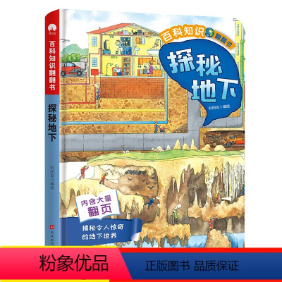 探秘地下 [正版]百科知识翻翻书 探秘地下 3d立体书儿童绘本情境体验翻翻书幼儿版世界儿童探秘恐龙书大探秘恐龙书籍0-3