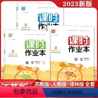 [全套3册]语文+数学+英语 四年级下 [正版]2023春新版四年级下册课时作业本小学数学语文英语全套人教版苏教版译林通