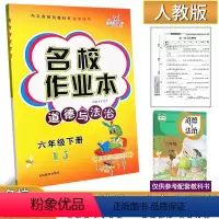 道德与法治 六年级下 [正版]2024新版名校作业本道德与法治6六年级下册人教版练习册小学生6年级下册社会品德政治道法同