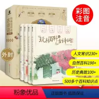 [正版]全套4册玩转百科的古诗词春夏秋冬四本小学生通用大全集人教新语文读本历史地理中国传统二十四节气绘本24阅读全套7
