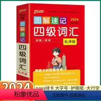 [正版]2024新版图解速记四级词汇乱序版 小本词汇便携口袋工具书英语四级考试词根+联想四级英语单词高频词汇考试口袋书