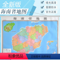 [正版]高清哑光海南省地图挂图 2021新版海南地图约1.4*1米 家用办公室地图挂图 防水覆膜 行政/交通/旅游/河