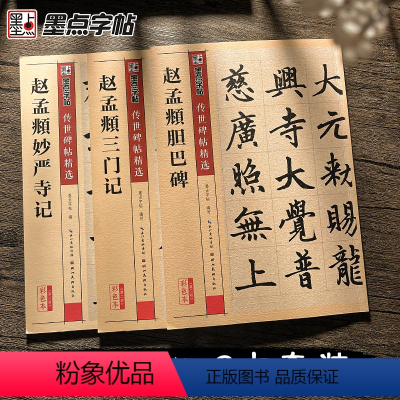 [正版]赵孟俯楷书毛笔字帖历代经典碑帖赵体毛笔书法初学者楷书入门临摹本赵孟俯三门记妙严寺记胆巴碑原碑墨迹拓本附简体旁注