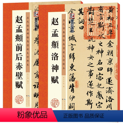 [正版]赵孟俯字帖行书 赵孟頫洛神赋行书字帖前后赤壁赋墨点高清放大临摹本赵体洛神赋十三行初学者毛笔书法字帖毛笔赵孟俯碑
