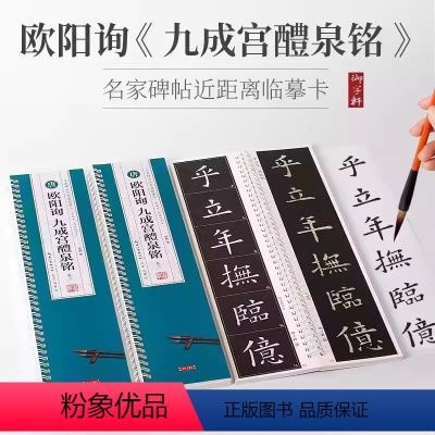 临读对照 唐 九成宫醴泉铭(共3卷) [正版]共43种近距离临摹字卡 临读对照版全文修复米字格单字放大版原帖附简体旁注