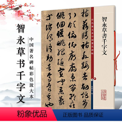 [正版]中国碑帖彩色放大本 智永草书千字文 繁体旁注 草书孙宝文楷书毛笔书法成人学生临摹练字帖墨迹本上海辞书出版