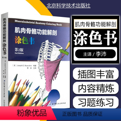 [正版] 肌肉骨骼功能解剖涂色书第2版 主译李沛 肌肉解剖临床案例操作教程 基础医学参考工具书籍 北京科学技术出版社9