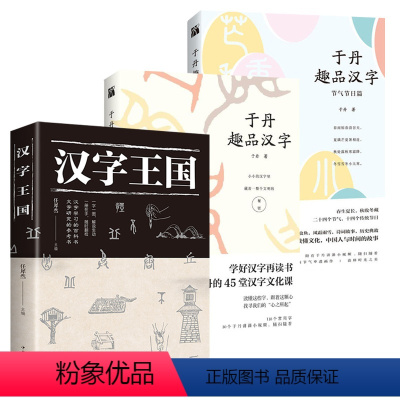 [正版]3册 汉字王国+于丹趣品汉字 讲述甲骨文金文小篆楷书起源演变中国汉字语言文字青少年中小学生阅读说文解字画说汉字