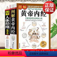 [正版]全2册大厚本 图解黄帝内经+图解人体经络 白话全译历代名医皇帝内经全集解读人体经络按摩实用书四季中医养生保健畅