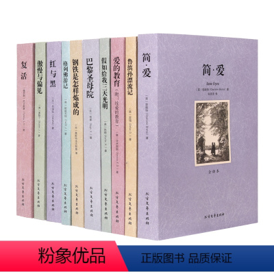 [正版]世界十大名著套装书 简爱红与黑巴黎圣母院呼啸山庄假如给我三天光明格列佛游记复活爱的教育钢铁是怎样炼成的傲慢与偏