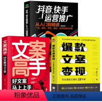 [正版]全3册 文案变现写出高能文案的28节课+文案高手+抖音快手运营推广入门精通广告涨粉带货运营变现全攻略写作模