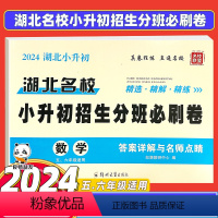 湖北名校分班必刷卷[数学] 小学升初中 [正版]2024湖北名校小升初招生分班必刷卷数学初一入学分班必刷题 武汉名校小升