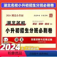 [正版]2024湖北名校小升初招生分班必刷卷 语文初一入学分班必刷题 武汉小升初冲刺试卷测试卷总复习语文小学升学考试真