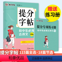 [正版]初中必刷题八下七下中学教辅中考语文必背古诗文133篇墨点荆霄鹏正楷字帖初中生练字七年级下册初中古诗文专项训练练