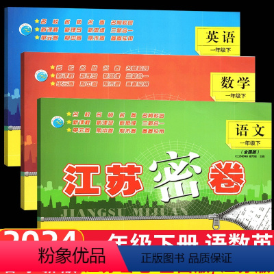 [正版]3本2024春新版江苏密卷一年级下小学语文人教数学苏教英语译林1年级下册全3册小学生同步训练达标试卷单元模拟期