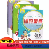 [正版]3本2024新版课时金练小学三年级下册3年级下语文人教版数学江苏版英语译林版同步专项训练课堂作业本单元期中
