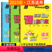 [正版]3本2023春新版名师点拨课时作业本小学语文数学英语五年级下册江苏译林版苏教版小学生5年级下同步课堂训练作业单