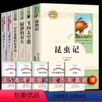 [全6册]昆虫记+八上选读4本+考题册 [正版]人教版 昆虫记+飞向太空港+寂静的春天+星星离我们有多远+长征 带批注人