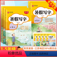 一升二年级[人教版] 小学通用 [正版]笔墨先锋暑假写字全彩版1升2 二升三4升5五升六暑假衔接下册衔接上册练字帖小学生