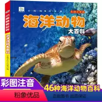 海洋动物大百科(铜版纸加厚本) [正版]儿童百科全书注音版科普启蒙绘本类图画恐龙动物世界大百科海底海洋生物鱼昆虫小鸟类带