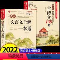 [2册]初中古诗+文言文全解 初中通用 [正版]初中古诗文138篇文言文全解全练一本通完全解读 中学生初一初二初三古