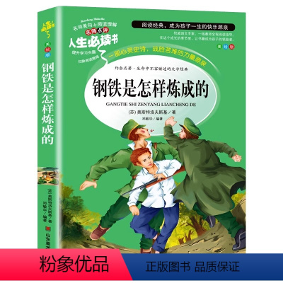 钢铁是怎样炼成的 [正版]钢铁是怎样炼成的原著完整小学生三四五六年级必读课外书籍老师阅读经典儿童文学世界名著小说故事