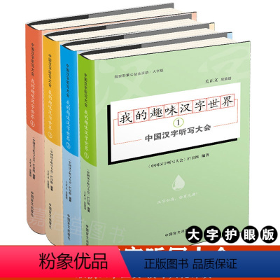 [正版]大字版中国汉字听写大会 我的趣味汉字世界系列 全4册 中国儿童文学读物童书绘本 说文解字汉字的故事中小学生教辅