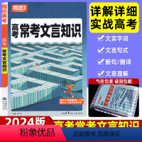 全国通用 高考常考文言知识 [正版]2024常考文言知识高中语文基础知识手册大全 高中一二三年级通用 高中阅读复习资料书