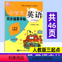 英语 人教版三起点 五年级下 [正版]小学英语同步练字帖五年级下册 人教版三起点PEP 小学生写字课课练硬笔钢笔楷书临摹