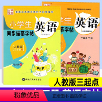 英语 人教版三起点 小学三年级 [正版]小学英语同步练字帖三年级上册下册 人教版三起点PEP 笔墨先锋小学生写字课课练硬