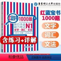 [正版]红蓝宝书1000题N1 新日本语能力考试N1文字词汇文法 练习+详解 日语n1真题模拟可搭红宝书蓝宝书学标准日