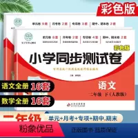 语文数学-两册 二年级下 [正版]二年级下册同步测试卷全套语文数学人教版课堂达标单元期中期末冲刺100分考试卷子专项思维