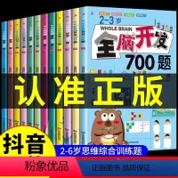 2-6岁宝宝全脑开发--12册 [正版]宝宝全脑开发700题1000题2-3-4-5-6幼儿儿童全脑开发思维逻辑训练认知