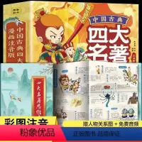 四大名着思维导图+四大名着漫画版带注音 [正版]四大名着思维导图画册人物关系图水浒传三国演义红楼梦西游记唐僧取经路线图初