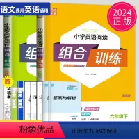 [正版]2024小学语文英语阅读组合训练六年级下册通用版小学6年级下语文英语任务型阅读理解完形填空短文填空同步专项训练