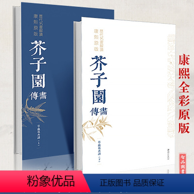 [正版] 芥子园画谱画传草虫花卉谱上下2册套装 康熙原版历代名画解析 彩色版完整国画 工笔画中国传世国画临摹画册绘画技