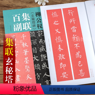 [正版]柳公权玄秘塔碑 100副集联百副 柳体临摹教程 王丙申 中国历代碑帖集联系列 成人楷书毛笔字帖古帖 附简体旁注