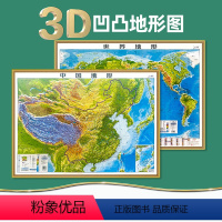 [正版]精雕版世界地图和中国地图 约1.1x0.8米 3d立体凹凸地形图 高清精雕比例还原 PVC环保材质 办公家用学