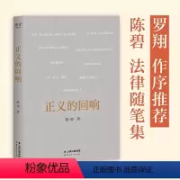 [正版] 小嘉正义的回响 罗翔作序 JST正义不在法条中而在每一封判决书里 中国政法大学陈碧教授法律随笔集 书籍