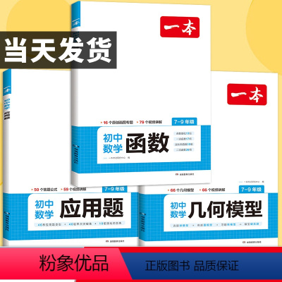 [全套3本]应用题+几何模型+函数 全国通用 [正版]2024新 一本初中数学几何模型函数专题与解题通法秘籍应用题专项训
