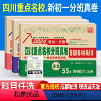 [四川入学真卷276套]语文+数学 小学升初中 [正版]小升初分班真题卷2024四川十大名校入学真卷语文数学英语初一入学