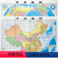 [正版]共2张中国地图2023新版 世界地图墙贴 纸质贴图折叠版袋装 1.2米*0.85米 超大墙贴地图 教学地图 儿